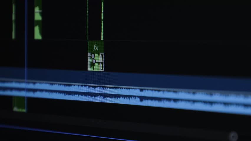 Closed plan timeline video editing and post-production software for social media, film, video clips. Concept: Editing, post-production, vfx, video editing.