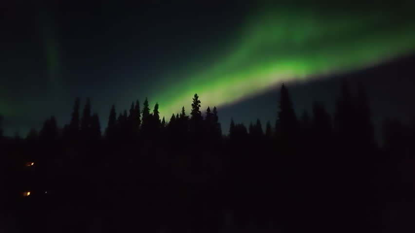 Colorful Aurora in Alaska Night