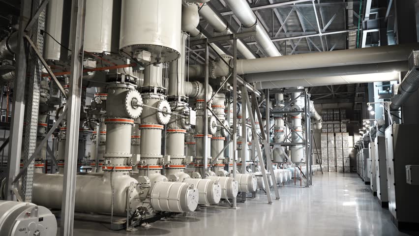 power plants, a station for generating electricity , 4k video