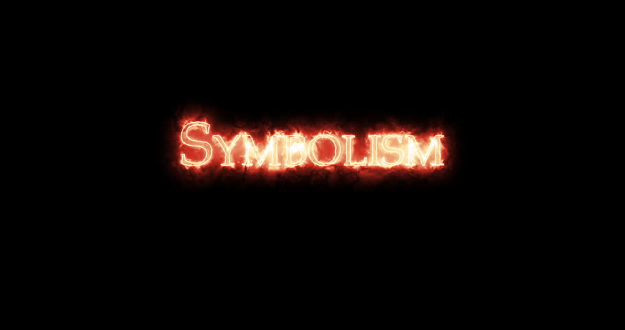 Symbolism written with fire. Loop
