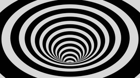 Optical illusion animation. Moving hypnotic tunnel with white and black stripes. Psychedelic wormhole. - Powered by Shutterstock - Get 15% off with code: PIKWIZARD15