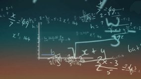 Animation of mathematical formulae and data processing over dark background. Global finance, business, connections, computing and data processing concept digitally generated video. - Powered by Shutterstock - Get 15% off with code: PIKWIZARD15