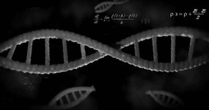 Animation of digital data processing over dna strand. Global science, connections, computing and data processing concept digitally generated video. - Powered by Shutterstock - Get 15% off with code: PIKWIZARD15