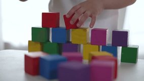 Children building colorful block towers kindergarten. Developing creativity with blocks helps children learn through play kindergarten. Education with blocks fosters teamwork creativity kindergarten. - Powered by Shutterstock - Get 15% off with code: PIKWIZARD15