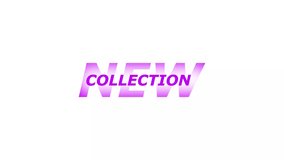 new collection magenta red color animation. new collection icon black background 4k video. - Powered by Shutterstock - Get 15% off with code: PIKWIZARD15