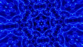 Abstract animated beautiful multicolor kaleidoscopic background. Psychedelic blue geometric shapes. Beautiful multicolor kaleidoscopic texture. Unique kaleidoscope design in 4K. - Powered by Shutterstock - Get 15% off with code: PIKWIZARD15