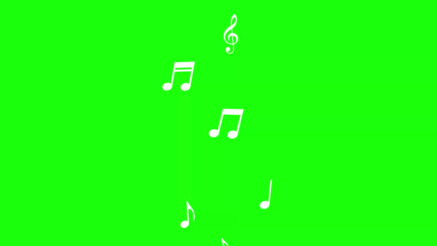 note music animated icon symbol do re mi fa sol la si do green screen 4k looping