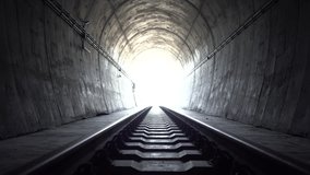 Inside the railway tunnel, there is light at the exit. - Powered by Shutterstock - Get 15% off with code: PIKWIZARD15