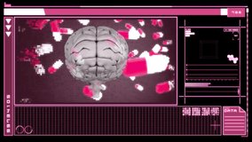 Animation of human brain and data processing over screen. Global medicine, connections, computing and data processing concept digitally generated video. - Powered by Shutterstock - Get 15% off with code: PIKWIZARD15