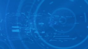 Animation of data processing with padlock icon on blue background. Global technology, computing and digital interface concept digitally generated video. - Powered by Shutterstock - Get 15% off with code: PIKWIZARD15