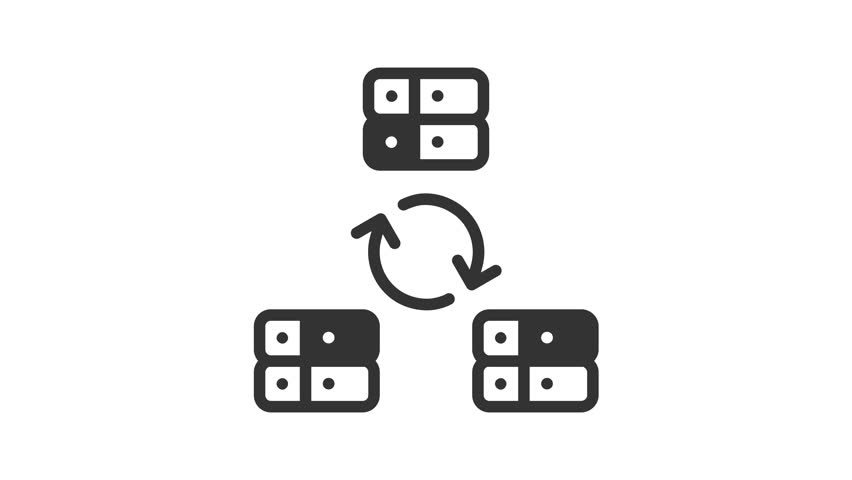 Animated network server with Illustration of server connected and arrow. Ideal for technology articles, website designs, computer, network, internet, database, and presentations on data management - Powered by Shutterstock - Get 15% off with code: PIKWIZARD15