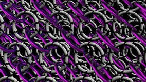 Abstract Tangle of Rings: Purple and Textured Loops. Futuristic Metallic and Fabric Rings in Motion. Chaotic Abstract Rings: Bold Purple and Textured Contrast. abstract background with circles - Powered by Shutterstock - Get 15% off with code: PIKWIZARD15