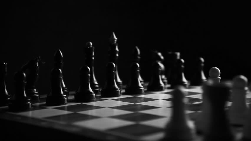 Chess Pieces on the Board Full HD Video
