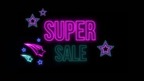 Neon glow element title effect background Black Friday Sale neon sign. Black Friday Sale gradient neon light. Luminous 4K glow haze abstract letters of the text Black Friday Sale news element banner - Powered by Shutterstock - Get 15% off with code: PIKWIZARD15