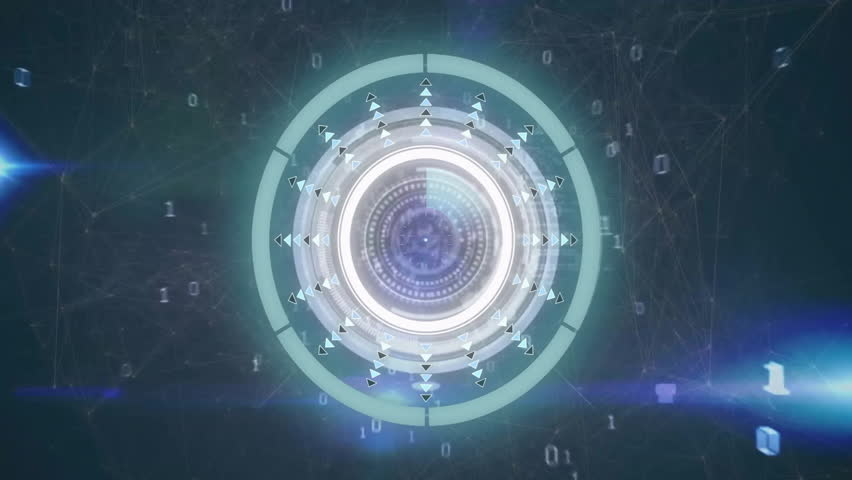 Animation of clock ticking over scope scanning. Global connections, computing and data processing concept digitally generated video. - Powered by Shutterstock - Get 15% off with code: PIKWIZARD15