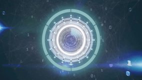 Animation of clock ticking over scope scanning. Global connections, computing and data processing concept digitally generated video. - Powered by Shutterstock - Get 15% off with code: PIKWIZARD15