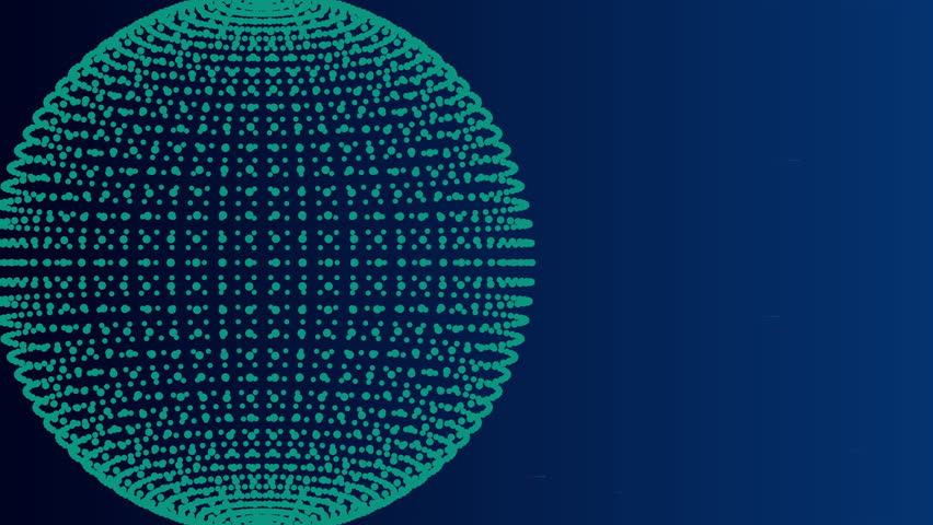 Futuristic 3D illustration of a blue binary code sphere in a digital tunnel, perfect for technology design backgrounds