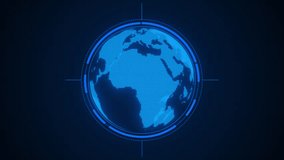 Futuristic Animation Of Planet Earth, Cyber Digital Globe World - Powered by Shutterstock - Get 15% off with code: PIKWIZARD15