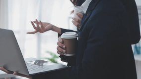 Business Financial Experts Analyzing Reports on Digital Tablets to Plan an Investment Project, Engaging in a Corporate Meeting to Discuss Team Success and Share the Results of Their Collaborative - Powered by Shutterstock - Get 15% off with code: PIKWIZARD15