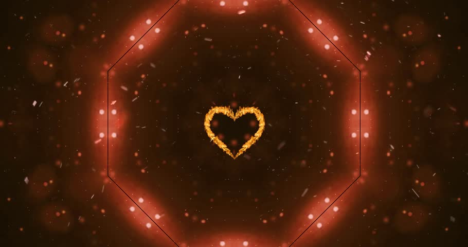 Fire of love 4. Motion graphics Animation background Visual loops - 4K