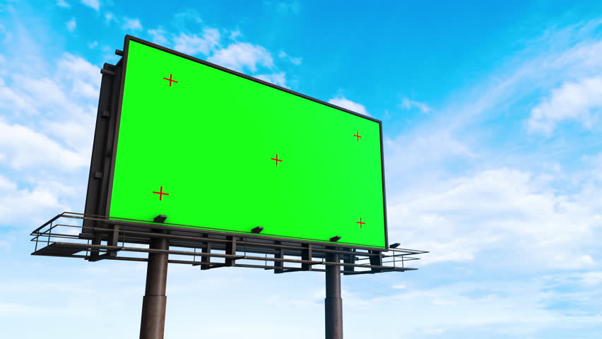 Billboard with Sky Background and Alpha Matte