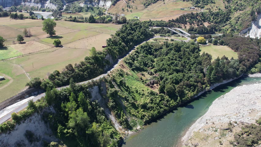 Rangitikei Gorge flyover aerial view