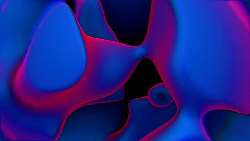 Abstract organic shapes in blue and red with smooth gradients

