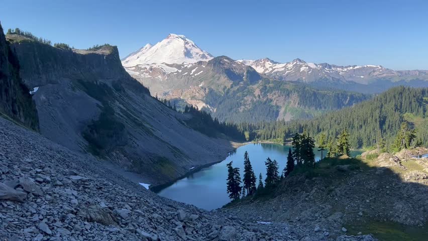Ovelooking a lake Mt Baker