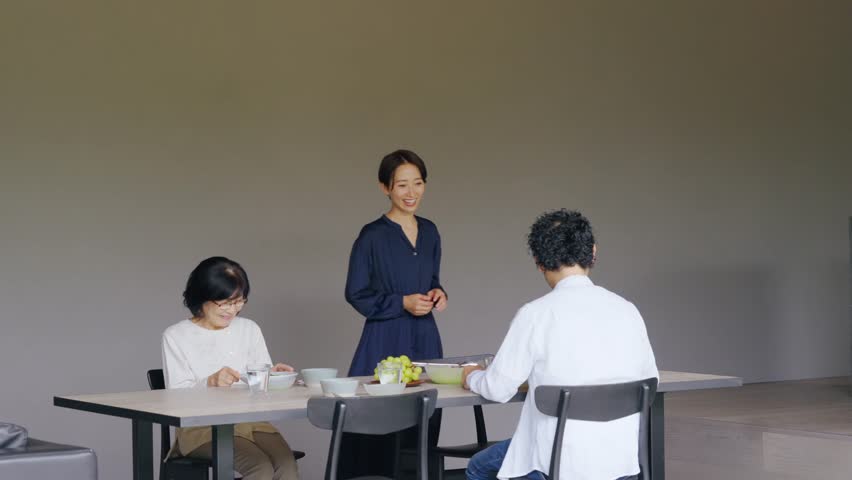 Lunch scene at designer house