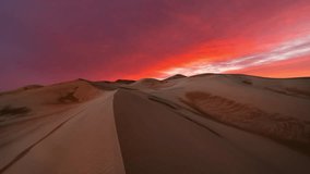 Timelapse of sunset over the sand dunes in the desert. Sahara desert - Powered by Shutterstock - Get 15% off with code: PIKWIZARD15