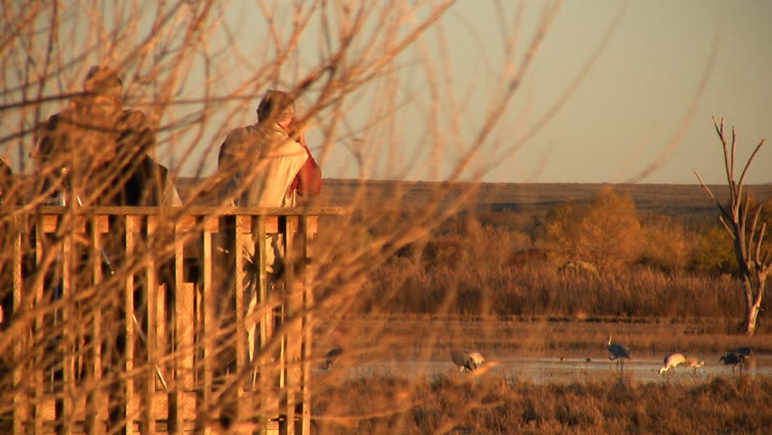 Photographers at Bosque del Apache National Wildlife Refuge, New Mexico, USA.