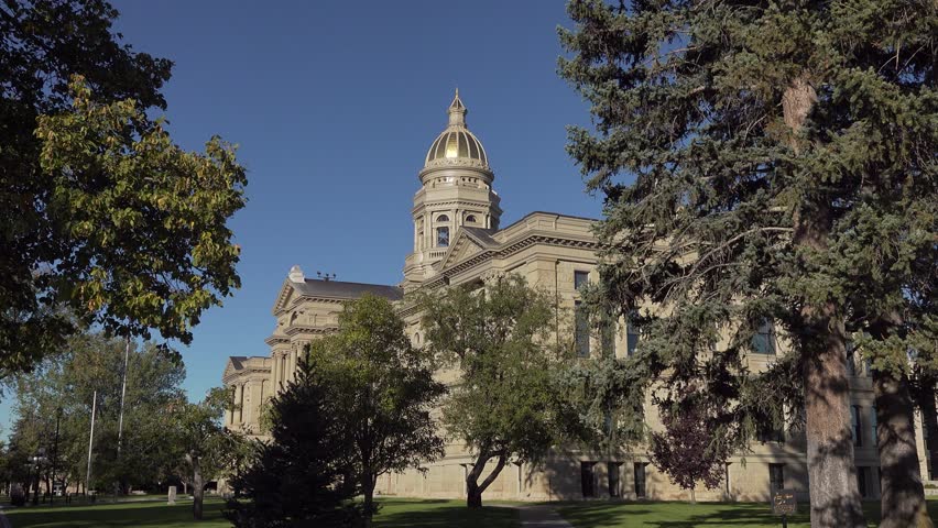 The State Capitol Building at Cheyenne Wyoming, USA, zoom in