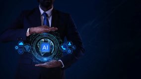 The power of AI innovation cloud computing Technology, communication, networking, data management. smart technology, innovative business strategies. Machine learning artificial. 3D Illustration - Powered by Shutterstock - Get 15% off with code: PIKWIZARD15