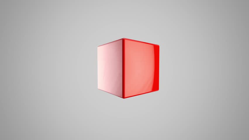 3D red cube pattern squares moving stoke rectangle frame border 3d render cube , box animation border frame copy space backdrop . Rectangle shape object on white background 4k