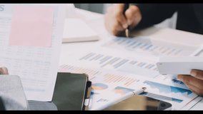 Financial analysis and project budget management planning. Business meeting, Business Consulting Meetings brainstorm to discuss strategy analysis and plan for successful business growth. - Powered by Shutterstock - Get 15% off with code: PIKWIZARD15