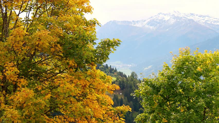 autumn in the swiss alps 4k 25fps video
