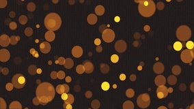 Animation of glowing orange and yellow bokeh light spots multiplying on dark background. Connection, processing, data, energy, light and communication, digitally generated video. - Powered by Shutterstock - Get 15% off with code: PIKWIZARD15