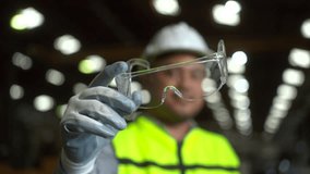 Close up engineer wearing protective glasses, safety glasses. Safety equipment for industry factory. Safety at work concept.
 - Powered by Shutterstock - Get 15% off with code: PIKWIZARD15
