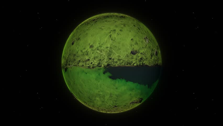 Green Toxic Swamp Exoplanet Seamless Loop