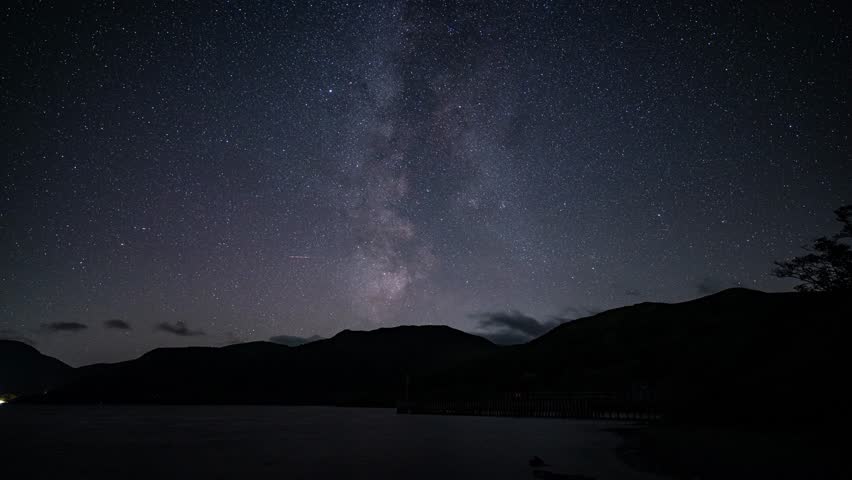 A timelapse of the Milky Way over Ullswater in the English Lake District