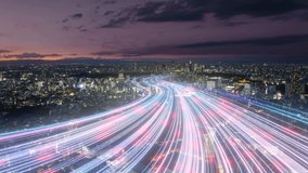 smart city high speed satellite internet connection development light rays running over cityscape aerial view ,digital transformation communication network - Powered by Shutterstock - Get 15% off with code: PIKWIZARD15