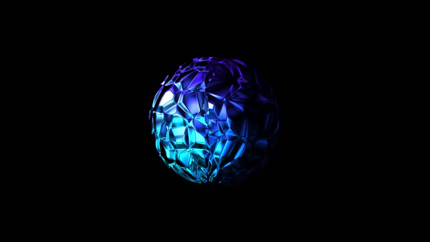 Animated cristal ball that circulates in the void.
