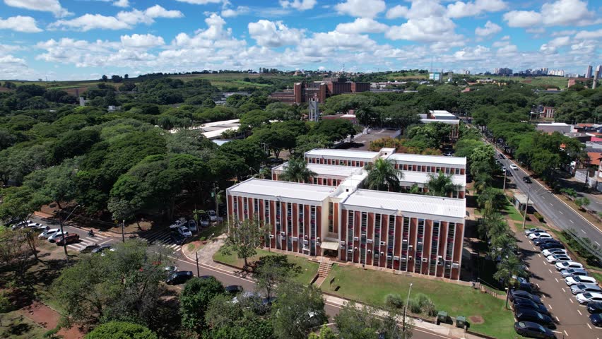 Aerial view of the Universidade Estadual de Campinas. Unicamp. In Campinas, Sao Paulo, Brazil