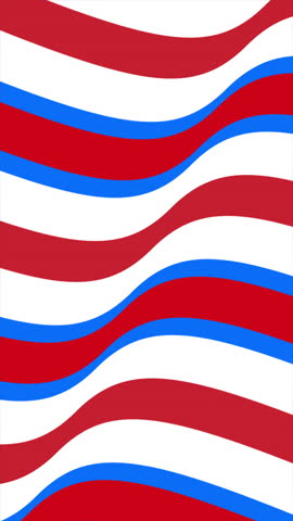 Vibrant, wavy red, blue, and white stripes flow seamlessly across the frame, creating a striking abstract design suitable for various creative projects