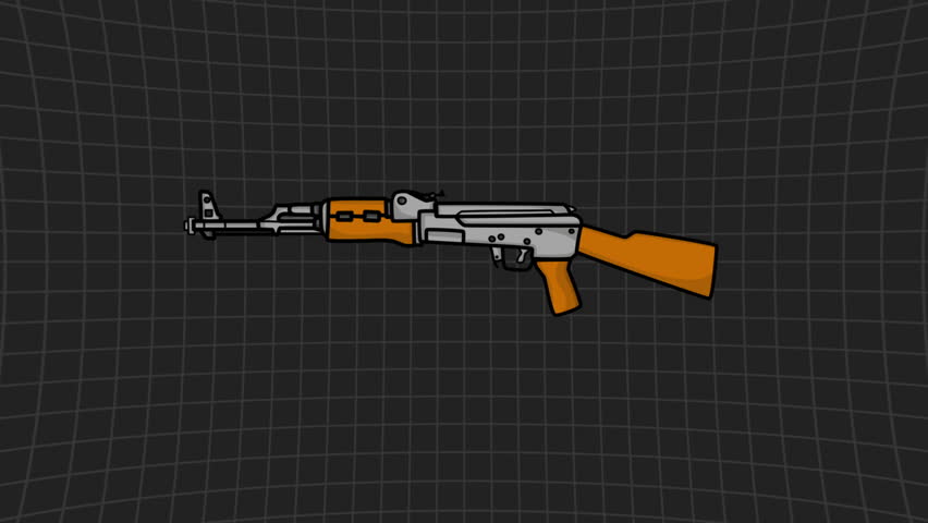 AK-47 Gun 2D Game Weapon 2D animation