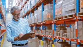 Animation of network of connections with trolley icons over caucasian man working in warehouse. Global shipping, connections, computing and data processing concept digitally generated video. - Powered by Shutterstock - Get 15% off with code: PIKWIZARD15