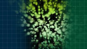 Animation of glowing light spots moving on seamless loop on grid over dark background. Light, shape, pattern, colour and movement concept digitally generated video. - Powered by Shutterstock - Get 15% off with code: PIKWIZARD15