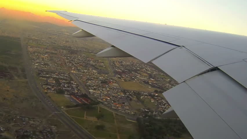 Aerial flyover South Africa Cape Doha city 