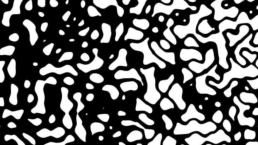 Abstract Waving black lines on white Background. Looping 4k animation of an abstract fractal digital lines background