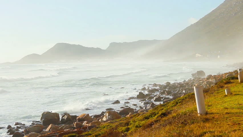 Cape town nature landscape with ocean and beach